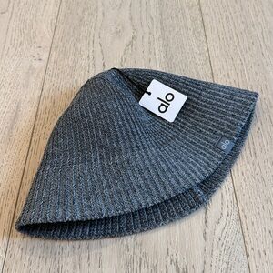 Alo Yoga Denim Knit Cloche in Steel Grey Anthracite | Brand New With Tags